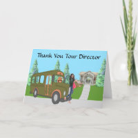 Tarjeta de agradecimiento para Tour Director Bus &