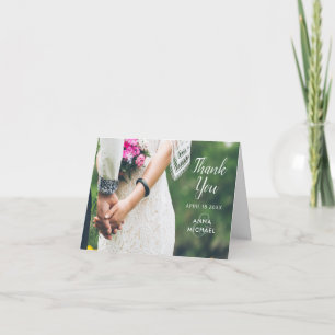 Tarjeta de agradecimiento para un Boda fotográfico