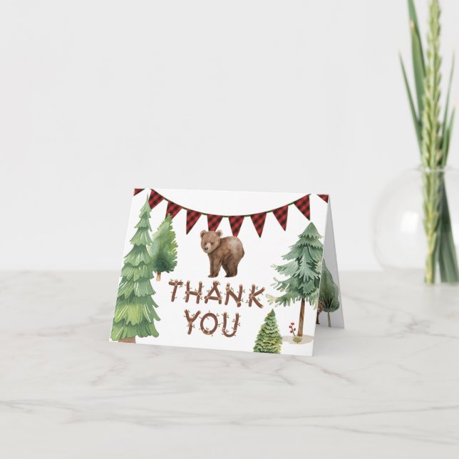 Tarjeta de agradecimiento para un campista feliz (Anverso)