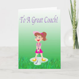 Tarjeta de agradecimiento para un entrenador de go
