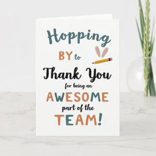 Tarjeta de agradecimiento para un equipo increíble