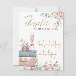 Tarjeta de agradecimiento para un nuevo capítulo