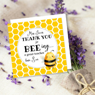 Tarjeta de agradecimiento para un profesor abeja l