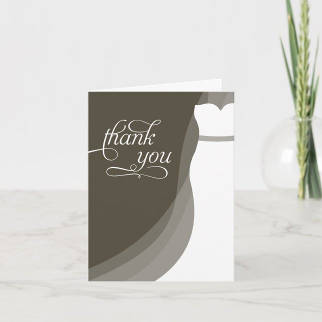 Tarjeta de agradecimiento para vestido hermoso par (Anverso)
