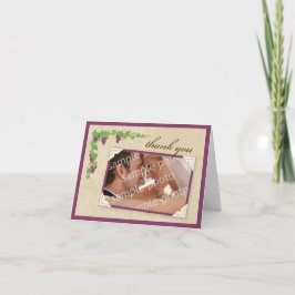 Tarjeta de agradecimiento para viñedo (textura per