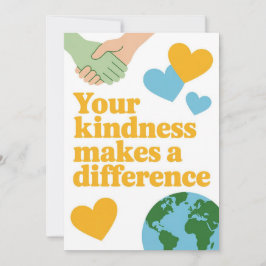 Tarjeta de agradecimiento para voluntarios