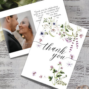 Tarjeta de agradecimiento para Wildflower Garden