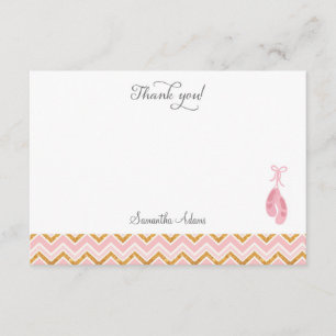 Tarjeta de agradecimiento para zapatos de ballet r
