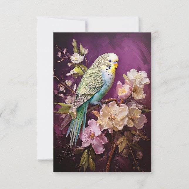 Tarjeta De Agradecimiento Paracaídas y flores (Anverso)