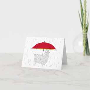 Tarjeta De Agradecimiento Paraguas del ratón para la cabra