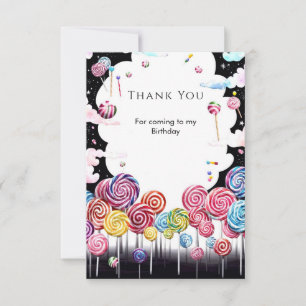 Tarjeta De Agradecimiento Paraiso de los Niños Candyland Cumpleaños