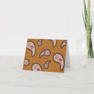 Tarjeta De Agradecimiento Paramecia Paisley Personalizable Biology Latte