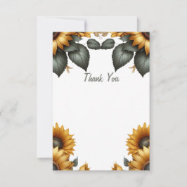 Tarjeta De Agradecimiento Parche de girasol