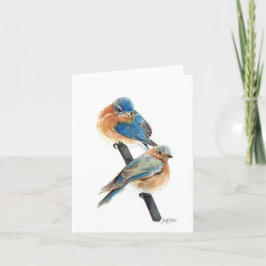 Tarjeta De Agradecimiento Pareja Bluebird