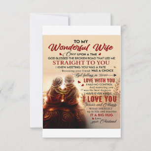 Tarjeta De Agradecimiento Pareja con esposa maravillosa Érase una vez esposo