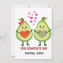 Pareja de aguacates Kawaii que me completes 