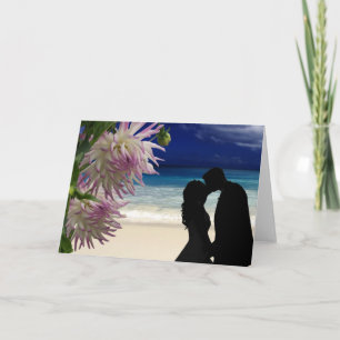 Tarjeta De Agradecimiento Pareja de Playa Tropical