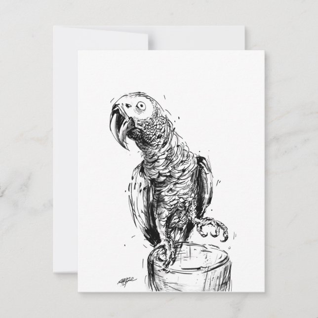 Tarjeta De Agradecimiento Pareja gris (Anverso)