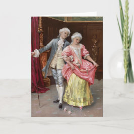 Tarjeta De Agradecimiento Pareja Rococo