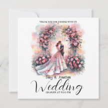 pareja romántica bajo boda de arco floral