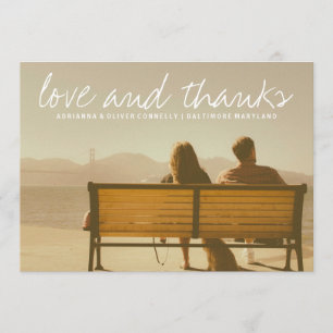 Tarjeta De Agradecimiento Pares modernos Photo2 del amor y de las gracias el