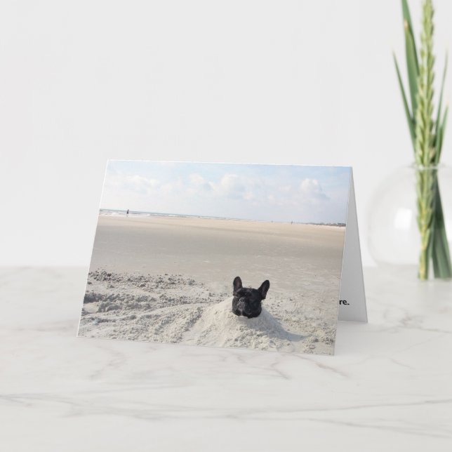 Tarjeta De Agradecimiento París en la arena (Anverso)