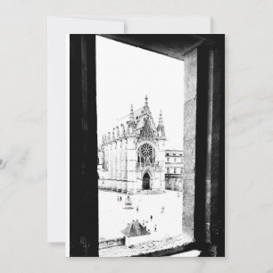 Tarjeta De Agradecimiento París gótico. Capilla de Vincennes. Francia