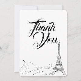 Tarjeta de agradecimiento Parisian Doodles