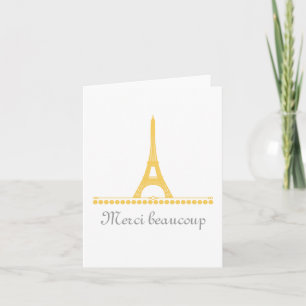 Tarjeta de agradecimiento Parísina Chic, Amarillo