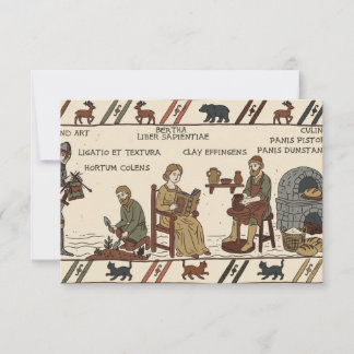 Tarjeta De Agradecimiento parodia de la tapicería de bayeux