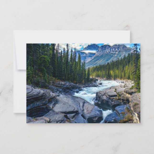 Tarjeta De Agradecimiento Parque Nacional Banff Alberta Canadá (Anverso)