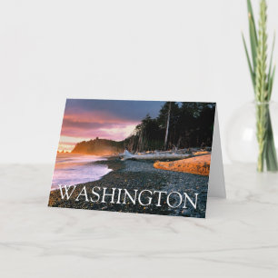 Tarjeta De Agradecimiento Parque Nacional Olympic   Estado de Washington Gra