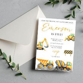 Tarjeta De Agradecimiento Partido de Cumpleaños de la Construcción