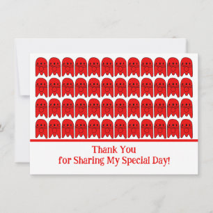 Tarjeta De Agradecimiento Partido de Cumpleaños del Barco Rojo
