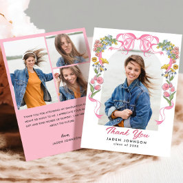 Tarjeta De Agradecimiento Partido de Graduación de FOTO de la cinta de vaca 