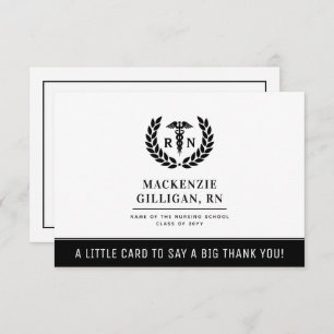 Tarjeta De Agradecimiento Partido de graduación de la Escuela de Enfermería 