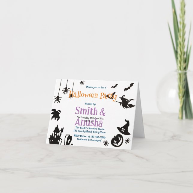 Tarjeta De Agradecimiento Partido de Halloween para Adultos de Innovación (Anverso)