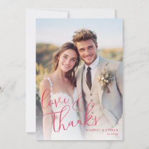 Tarjeta De Agradecimiento Pasado Romántico Elegante Foto