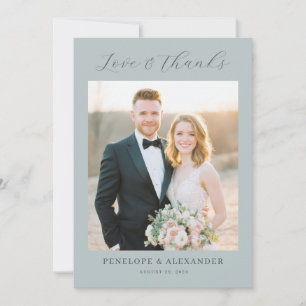 Tarjeta De Agradecimiento Pasado Romántico Elegante Foto