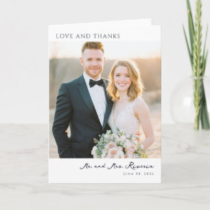 Tarjeta De Agradecimiento Pasado Romántico Elegante Foto