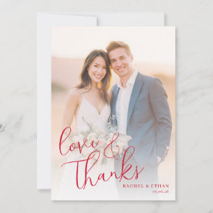Tarjeta De Agradecimiento Pasado Romántico Elegante Foto