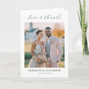Tarjeta De Agradecimiento Pasado Romántico Foto Elegante