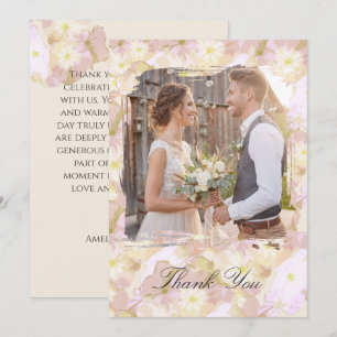 Tarjeta De Agradecimiento Pasado Verano Floral Foto Gracias