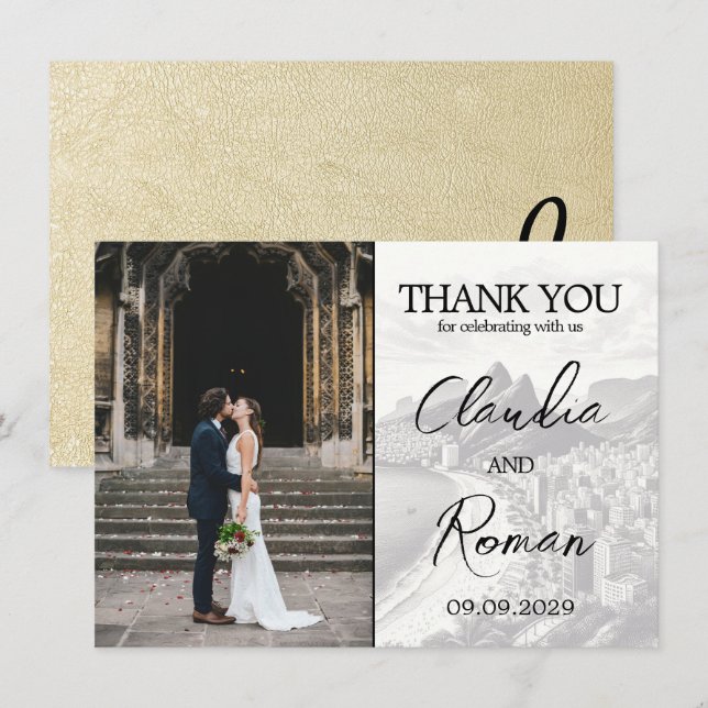 Tarjeta De Agradecimiento Pasaporte de Champagne Brasil (Anverso / Reverso)