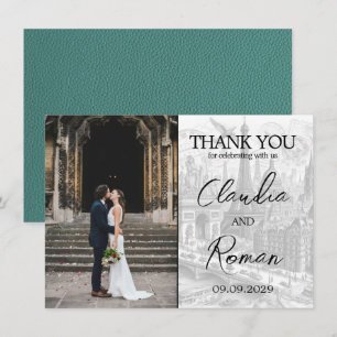 Tarjeta De Agradecimiento Pasaporte Turquesa París