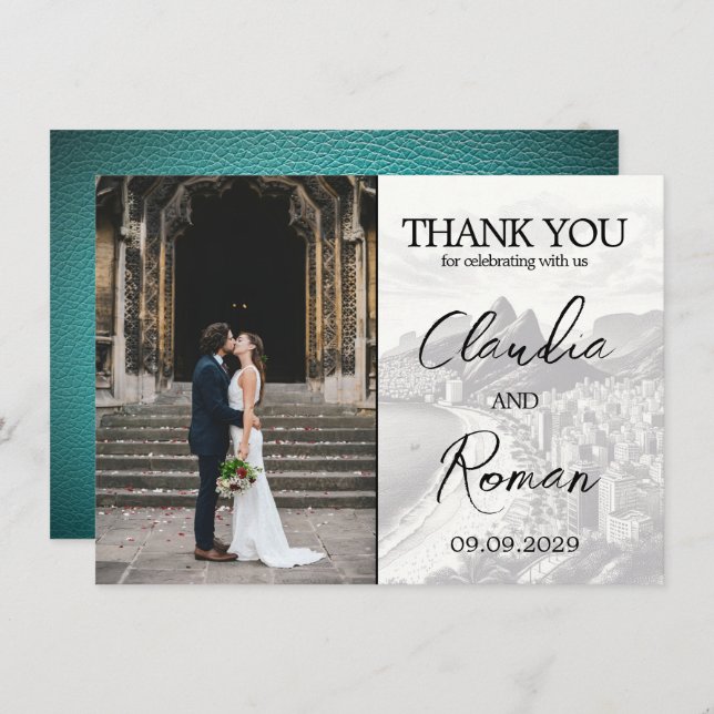 Tarjeta De Agradecimiento Pasaporte Verde Brasil (Anverso / Reverso)