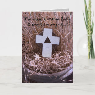 Tarjeta De Agradecimiento Pascua Cristiano Religioso "la palabra se convirti