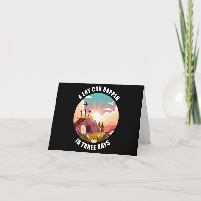 Tarjeta De Agradecimiento Pascua Cruz de Pascua de Jesús - puede pasar mucho (Anverso)