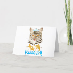 Tarjeta De Agradecimiento Pascua Feliz Pascua Gato Funny Seder Judío