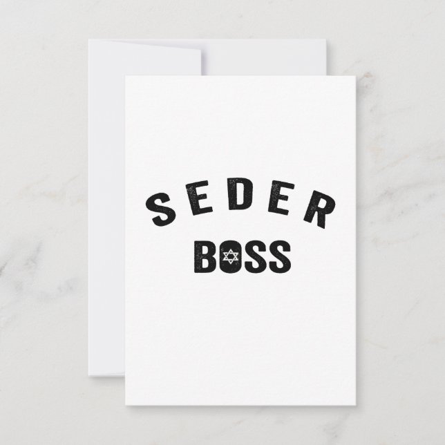 Tarjeta De Agradecimiento Pascua Seder Jefe Mis Reglas Regalo Divertido judí (Anverso)